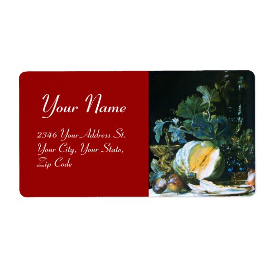 PUMPKIN, VRUCHTEN EN Thanksgiving VAN GLASWERK Etiket (Voorkant)