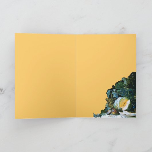 PUMPKIN, VRUCHTEN EN Thanksgiving VAN GLASWERK Feestdagen Kaart (Binnen)