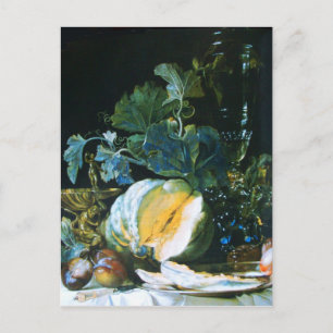 PUMPKIN, VRUCHTEN EN Thanksgiving VAN GLASWERK Feestdagenkaart