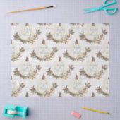 Pumpkin W Fall verlaat dankbaar in gezegend script Tissuepapier (Craft)