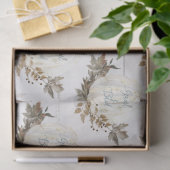 Pumpkin W Fall verlaat dankbaar in gezegend script Tissuepapier (Geschenk)