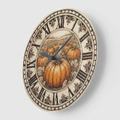  Pumpkin - Wall Clock  Grote Klok (Hoek)