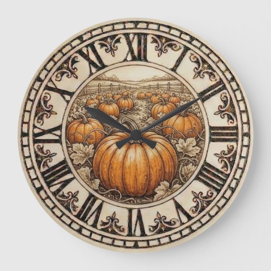  Pumpkin - Wall Clock  Grote Klok (Voorkant)