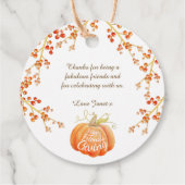 Pumpkin waterverf art-vriendschap bedankjes labels (Achterkant)