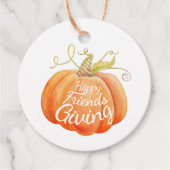 Pumpkin waterverf art-vriendschap bedankjes labels (Voorkant)