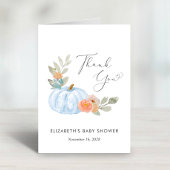 Pumpkin Waterverf Baby Boy Shower Bedankkaart