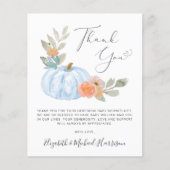 Pumpkin Waterverf Baby Boy Shower Dank u wel! (Voorkant)