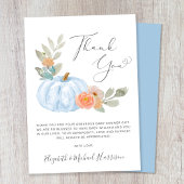 Pumpkin Waterverf Baby Boy Shower Dank u wel! Kaart