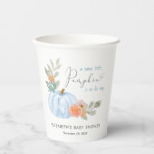 Pumpkin Waterverf Baby Boy Shower Papieren Bekers (Voorkant)
