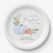 Pumpkin Waterverf Baby Boy Shower Papieren Bordje (Voorkant)
