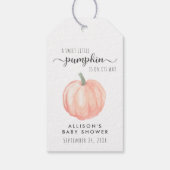 Pumpkin Waterverf Baby shower Hartelijk dank Cadeaulabel (Achterkant)