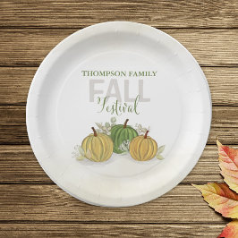 Pumpkin Waterverf Elegant Gourd Herfst Festival Papieren Bordje