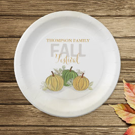 Pumpkin Waterverf Elegant Gourd Herfst Festival Papieren Bordje