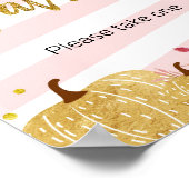 Pumpkin Waterverf Favor Sign Poster (Hoek)