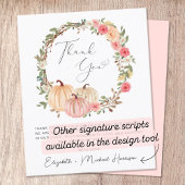 Pumpkin Waterverf Girl Baby shower Hartelijk dank