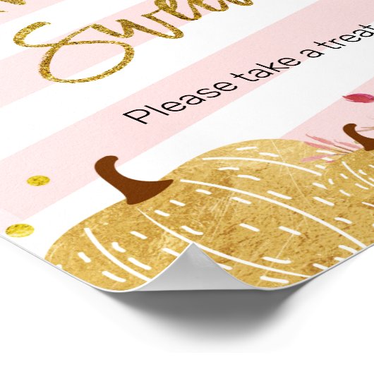 Pumpkin Waterverf Love is Sweet Sign Poster (Hoek)