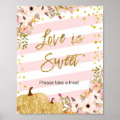 Pumpkin Waterverf Love is Sweet Sign Poster (Voorkant)