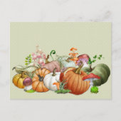 Pumpkin-Waterverf paddenstoel Briefkaart (Voorkant)