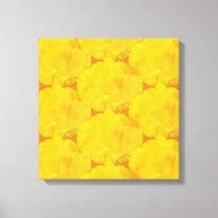 Pumpkin Waterverf Pattern Painting Canvas Afdruk