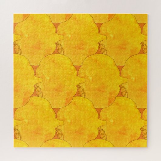 Pumpkin Waterverf Pattern Painting Legpuzzel (Horizontaal)