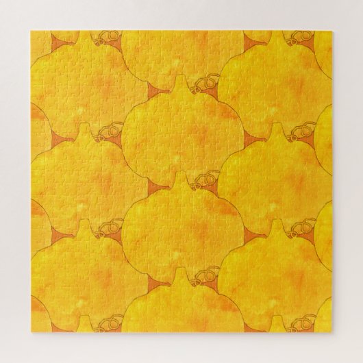 Pumpkin Waterverf Pattern Painting Legpuzzel (Verticaal)