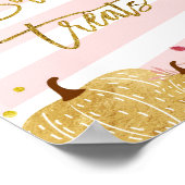 Pumpkin waterverf Sweet Trets-teken Poster (Hoek)