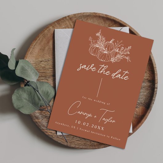 Pumpkin Wedding Save the Date