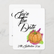 Pumpkin Wedding Save the Date