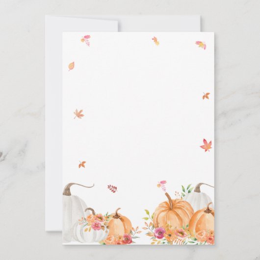 Pumpkin Wedding-uitnodiging Kaart (Achterkant)