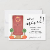Pumpkin We've Moving Announcement Card Notitiekaartje (Voorkant)