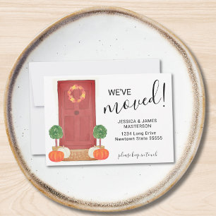 Pumpkin We've Moving Announcement Card Notitiekaartje