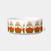 🎃 **Pumpkin & Wheat Dog/Cat Bowl Voerbakje (Achterkant)