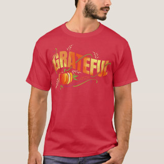 Pumpkin Wheat Ear Grateful Thanksgiving T-shirt