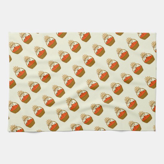 🧺 **Pumpkin & Wheat Kitchen Towel Theedoek (Horizontaal)