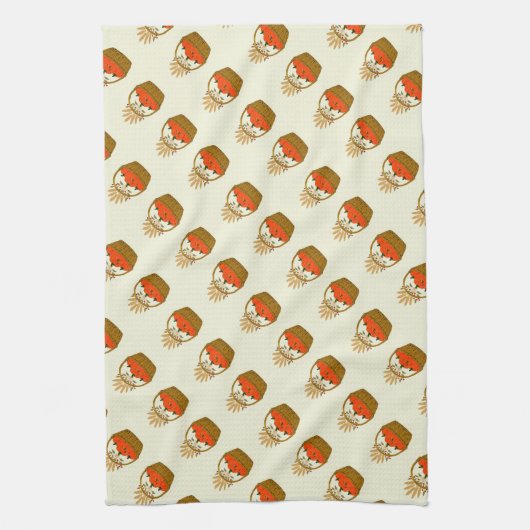 🧺 **Pumpkin & Wheat Kitchen Towel Theedoek (Verticaal)