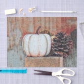 Pumpkin White Autumn Rustic Country Farmhouse Tissuepapier (Craft)