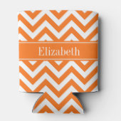 Pumpkin White Chevron, pompoennaam Monogram Blikjeskoeler (Achterkant)