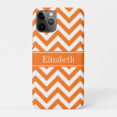 Pumpkin White Chevron, pompoennaam Monogram Case-Mate iPhone Case (Achterkant)