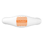 Pumpkin White Chevron, pompoennaam Monogram Keramische Ladegreep (Voorkant)
