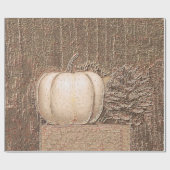 Pumpkin White Gold Metallic Elegant Herfst Decoupa Cadeaupapier (Vlak)