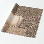 Pumpkin White Gold Metallic Elegant Herfst Decoupa Cadeaupapier (Uitgerold)