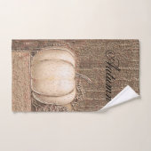 Pumpkin White Gold Metallic Elegant Herfst Land Bad Handdoek (Handdoek)