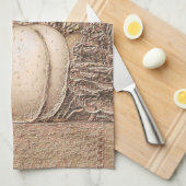 Pumpkin White Gold Metallic Elegant Herfst Land Theedoek (Quarter Fold)