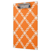 Pumpkin White Large Fancy Quatrefoil Patroon Klembord (Links)