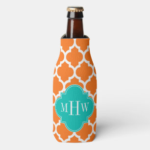 Pumpkin White Moroccan #5 Blauwgroen 3 Initiaal mo Flesjeskoeler