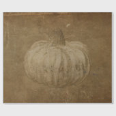 Pumpkin White Sepia Autumn  Grunge Texture Cadeaupapier (Vlak)
