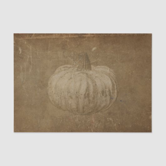 Pumpkin White Sepia Autumn  Grunge Texture Tissuepapier (Voorkant)