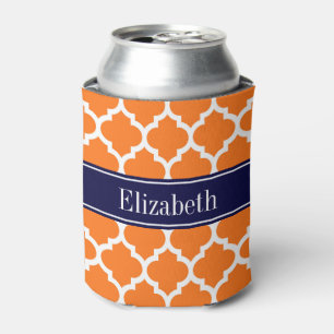 Pumpkin Whotciaans #5 Navy Blue Name Monogram Blikjeskoeler