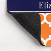 Pumpkin Whotciaans #5 Navy Blue Name Monogram Muismat (Hoek)