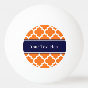 Pumpkin Whotciaans #5 Navy Blue Name Monogram Pingpongbal